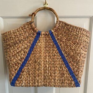 J.Mclaughlin Cece Seagrass Top Handle Bag